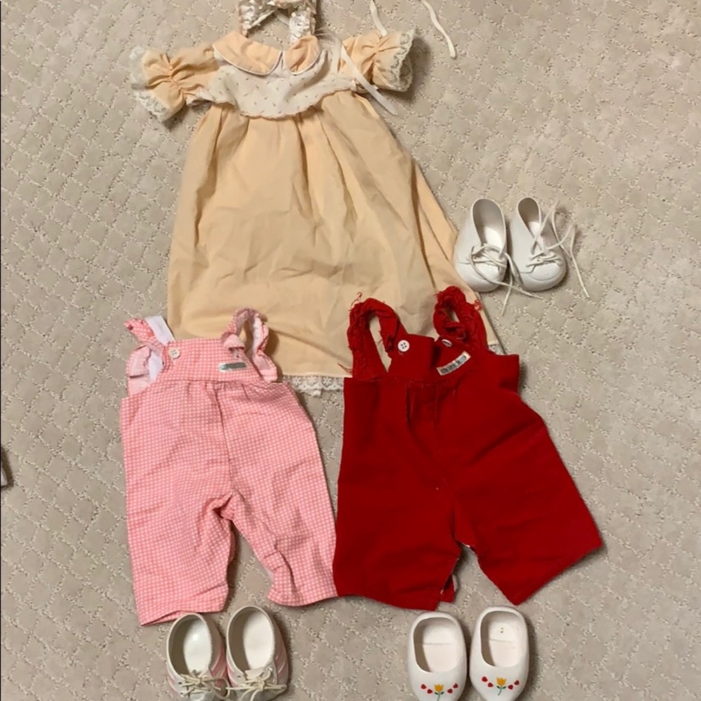 Authentic Cabbage Patch doll clothes, shoes, hat